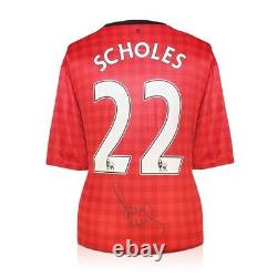 Paul Scholes Signed Manchester United Football Shirt. 2012-13