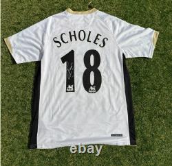Paul Scholes Signed Manchester United Man Utd Shirt Legend Signature Autograph