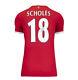 Paul Scholes Signed Manchester United Shirt 2021-22, Home, Retro, Number 18