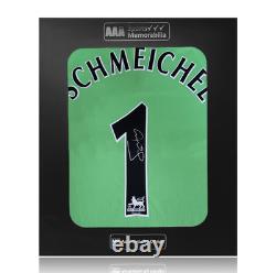 Peter Schmeichel Hand Signed Mancheter United 1999 Replica Shirt in AAA Gift Box