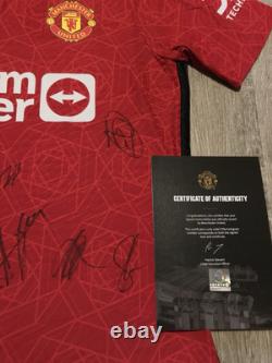 Player Issue MUFC #MU033742 COA Manchester United 2024 Squad Signed Shirt