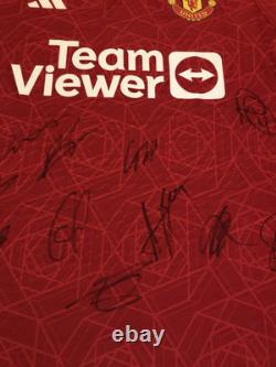 Player Issue MUFC #MU033742 COA Manchester United 2024 Squad Signed Shirt