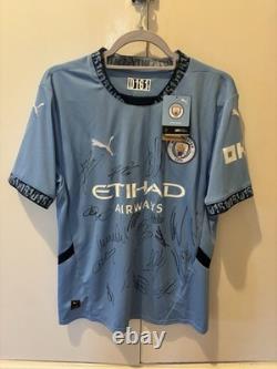Puma Manchester City Signed Home Football Shirt with COA 01592