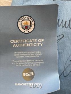 Puma Manchester City Signed Home Football Shirt with COA 01592