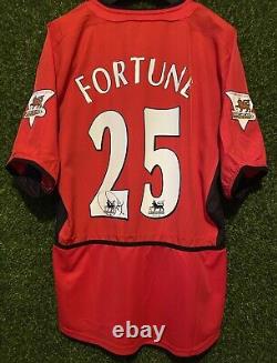 Quinton Fortune Signed Manchester United 2002/04 Home Shirt Comes With a COA