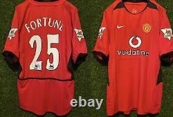 Quinton Fortune Signed Manchester United 2002/04 Home Shirt Comes With a COA