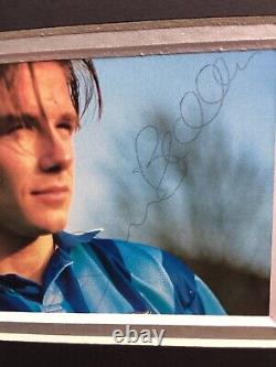 RARE David Beckham Manchester United Signed Photo Display + COA MAN UTD 1999