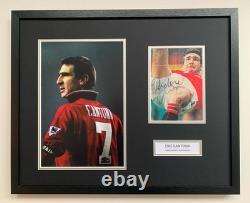 RARE Eric Cantona Manchester United Signed Display + COA + FRAMED AUTOGRAPH