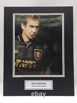 RARE Eric Cantona Manchester United Signed Photo Display + COA AUTOGRAPH MAN UTD