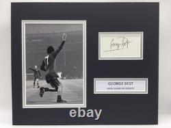 RARE George Best Manchester United Signed Photo Display + COA AUTOGRAPH 1968
