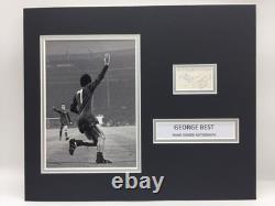 RARE George Best Manchester United Signed Photo Display + COA AUTOGRAPH 1968