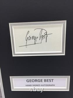 RARE George Best Manchester United Signed Photo Display + COA AUTOGRAPH 1968