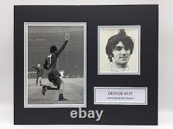 RARE George Best Manchester United Signed Photo Display + COA MAN UTD 1968 FINAL