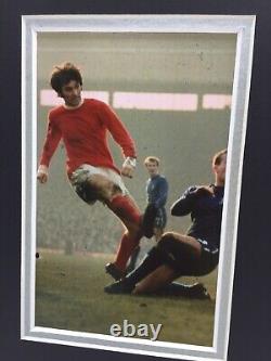 RARE George Best Manchester United Signed Photo Display + COA MAN UTD 1968 FINAL