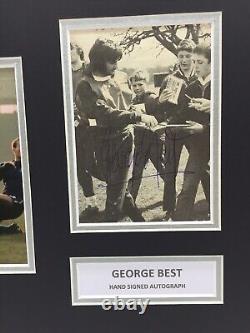 RARE George Best Manchester United Signed Photo Display + COA MAN UTD 1968 FINAL