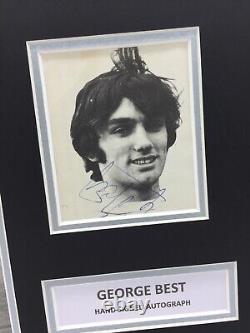 RARE George Best Manchester United Signed Photo Display + COA MAN UTD 1968 FINAL