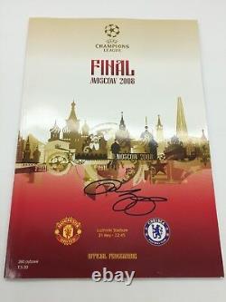 RARE Ryan Giggs Manchester United Signed 2008 CL Final Programme + COA SASIGNED