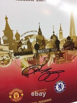 RARE Ryan Giggs Manchester United Signed 2008 CL Final Programme + COA SASIGNED