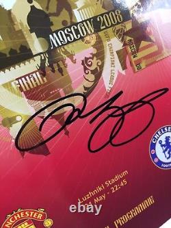 RARE Ryan Giggs Manchester United Signed 2008 CL Final Programme + COA SASIGNED