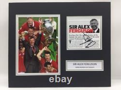RARE Sir Alex Ferguson Manchester United Signed Display + COA AUTOGRAPH MAN UTD