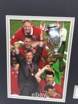 RARE Sir Alex Ferguson Manchester United Signed Display + COA AUTOGRAPH MAN UTD