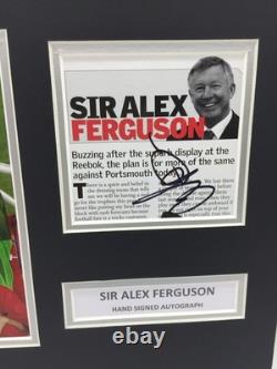 RARE Sir Alex Ferguson Manchester United Signed Display + COA AUTOGRAPH MAN UTD