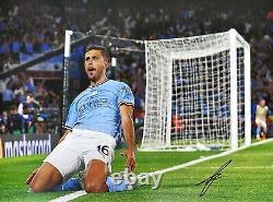 RODRI SIGNED CHAMPIONS LEAGUE 2023 FINAL 16x12 MANCHESTER CITY PHOTO SEE PROOF