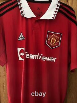 Raphael Varane Signed 22/23 Manchester united Home Shirt With photo proof