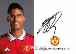 Raphael Varane Signed Manchester United Original Man Utd Club Card Autograph