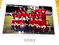 Rare 1968 European Cup Multi Signed Photo Coa Man Utd Manchester United