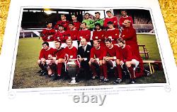 Rare 1968 European Cup Multi Signed Photo Coa Man Utd Manchester United