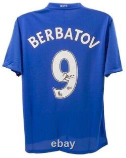 Rare Dimitar Berbatov Signed UEFA Manchester United Shirt With Beckett COA