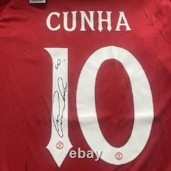 Rare Hand Signed Manchester United 25/26 Home shirt Cunha