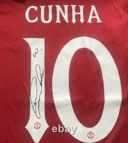 Rare Hand Signed Manchester United 25/26 Home shirt Cunha
