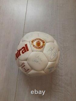 Rare Manchester United Admiral Football Signed By 1979 Squad