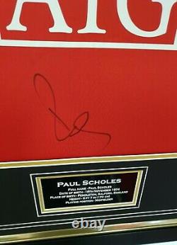 Rare Paul Scholes of Manchester United Signed Shirt Autographed Display