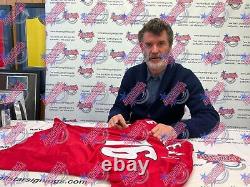 Rare Roy Keane Signed Manchester United 16 Football Shirt With Coa & Proof