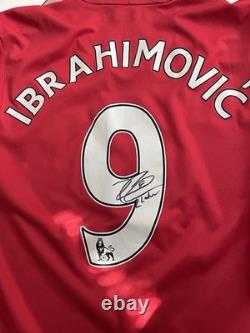 Rare Zlatan Ibrahimovic Signed Manchester United Shirt With COA