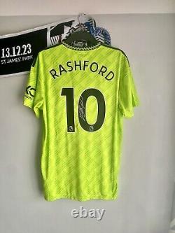 Rashford Signed Shirt Authentic with COA Manchester United 2022/23 Third Shirt L