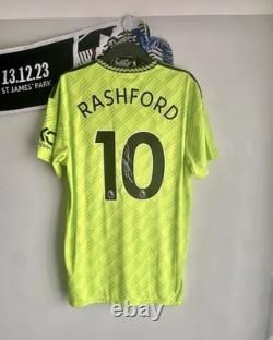 Rashford Signed Shirt Authentic with COA Manchester United 2022/23 Third Shirt L