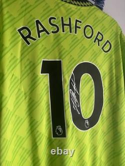 Rashford Signed Shirt Authentic with COA Manchester United 2022/23 Third Shirt L