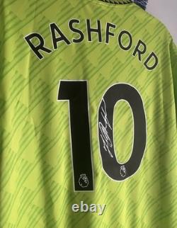 Rashford Signed Shirt Authentic with COA Manchester United 2022/23 Third Shirt L