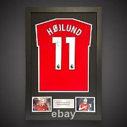 Rasmus Højlund Hand Signed And Framed Manchester United Football Shirt £299