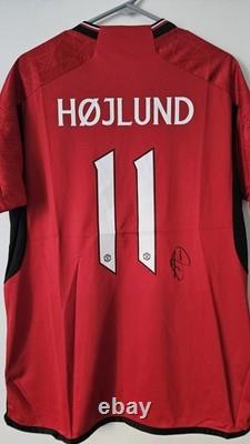 Rasmus Højlund Manchester United Hand Signed Shirt