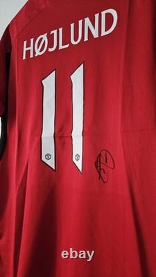 Rasmus Højlund Manchester United Hand Signed Shirt