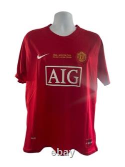 Rio Ferdinand Signed Manchester United 08 Cl Final Shirt Comes With COA