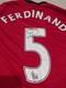 Rio Ferdinand Signed Manchester United Shirt Printed Autograph