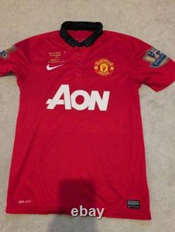 Rio Ferdinand Signed Manchester United Shirt Printed Autograph