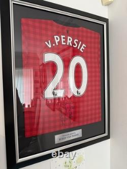 Robin Van Persie Signed Manchester United 2012-13 Football Shirt. Framed COA