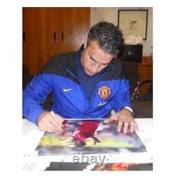 Robin Van Persie Signed Manchester United Photo Swansea Goal. Deluxe Frame